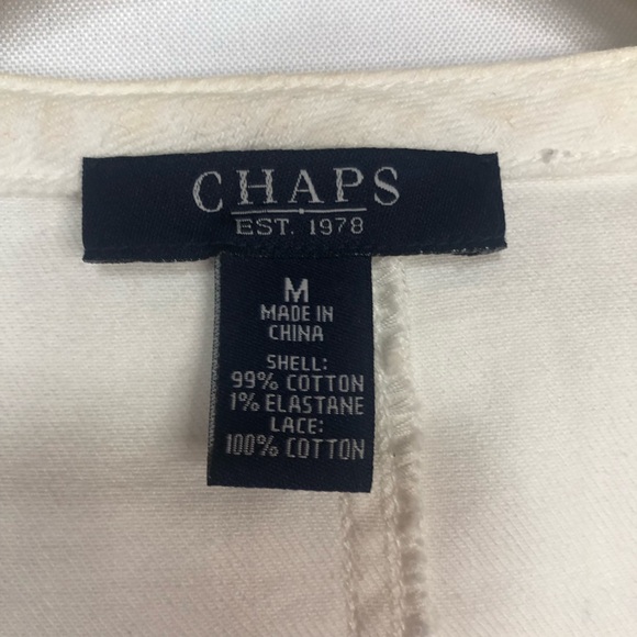 Chaps Classic White Denim Embroidered Jacket - Picture 8 of 9